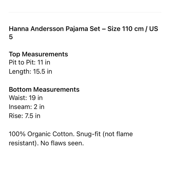 Hanna Andersson Short John Pajama Set Indigo Blue White Stripes Size 110 US 5 - Picture 2 of 8